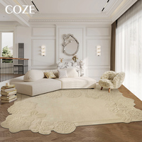 Modern Special-shaped Irregular Handmade Eco-Friendly Anti-Slip Three-dimensional Embossed New Zealand Wool Carpets Rugs Living