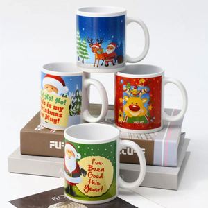 Taza de Cerámica Blanca de 11 oz para Té y Café, Personalizable con Logotipo, para Sublimación, Regalos de Navidad, Venta al Por Mayor - Product Image 1
