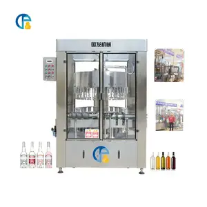 Easy to operate Automatic rotary negative liquid vodka whiskey rum red wine liquor bottle Filling Equipment Machine
