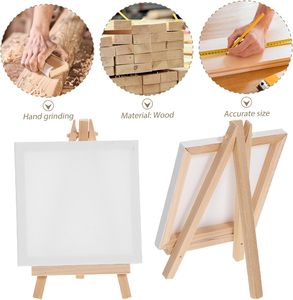 Mini <span class=keywords><strong>tele</strong></span> con cavalletto <span class=keywords><strong>set</strong></span> <span class=keywords><strong>per</strong></span> la pittura <span class=keywords><strong>di</strong></span> piccola arte tavola <span class=keywords><strong>di</strong></span> tela allungata con legno espositore - Product Image 3