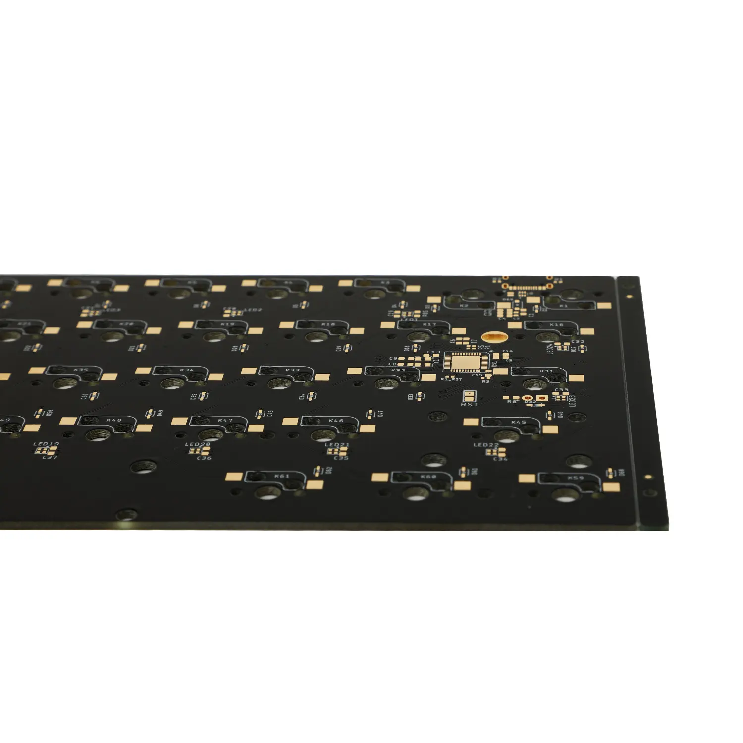 Placa de ciurcuit personalizada fr4, 60 hotswap iso rgb tipo c usb protótipo 60% sem fio pcb teclado pcba