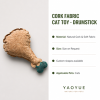 Juguete para Gatos de Corcho Natural con Forma de Pata de Pollo, Juguete Interactivo de Peluche con Catnip para Gatos de Interior, Juguetes Ecológicos Personalizados para Mascotas