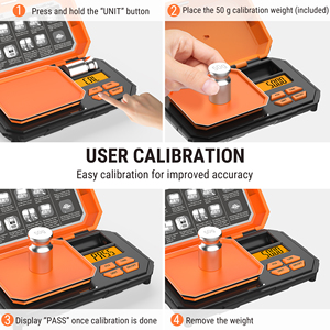 थर्मापेरो ic257bb मिनी डिजिटल जेब गहने पैमाने 100g/300 जी क्षमता के साथ खाद्य सोने के धुएं की दुकान के सामान के लिए 0.01 ग्राम सटीकता के साथ - Product Image 3