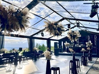 Grande tente transparente en PVC pour événements extérieurs 30x20, style moderne, capacité de 300 personnes pour mariages et fêtes