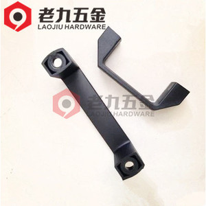 Manijas de nailon negro de aleación de aluminio engrosado para cajones, puertas de armarios eléctricos y cajas de herramientas industriales de montaje superficial - Product Image 3