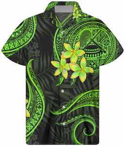 Chemise pour homme, col cubain, manches courtes, chemises polynésiennes, tissu américain samoan, impression 3D personnalisée pour homme, chemises décontractées grandes tailles - Product Image 2