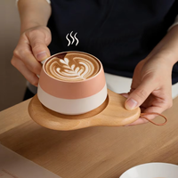 Sous-verres en bois de hêtre en forme de poire personnalisés Puselife, gravure laser du logo, support de tasse, plateau