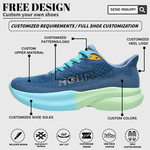 Men Fly Woven Running Shoes Breathable Mesh Low-Top Sneakers Lightweight Cushioning Athletic Footwear Casual Sports <strong>Trainers</strong> - Product Image 2