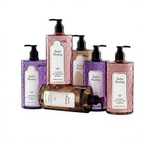 Bouteilles de shampooing et de gel douche en PETG moulées par soufflage personnalisées, 400 ml, avec impression UV, produits cosmétiques en plastique