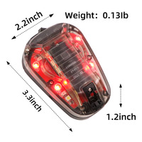 Lampe de signalisation de survie pour sports de plein air, lampe tactique pour casque, lampe d'identification, lampe stroboscopique LED étanche pour casque