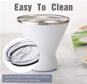 Tasse à <span class=keywords><strong>martini</strong></span> en acier inoxydable à double paroi de 8oz Tasse à cocktail Margarita avec couvercle <span class=keywords><strong>Bouteille</strong></span> thermique - Product Image 4