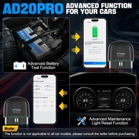 Escáner BT OBD2 Lector DE CÓDIGO DE COCHE Analizador de motor Códigos de falla inalámbricos Diagnóstico completo del sistema Xtool AD20 Pro Herramienta de escaneo