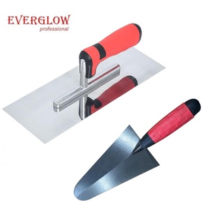 Truelle en acier inoxydable de 0,7 mm de forme trapézoïdale avec poignée en caoutchouc pour plaques de plâtre murales de 280 mm - Product Image 4