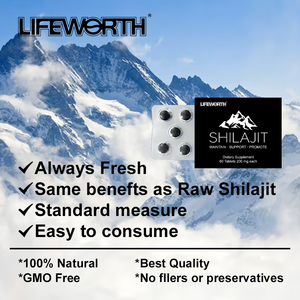 Lifeworth-Eigentums-Fabrik technisch reife Shilajit-Tablette 500 Mg reines Himalaya-Shilajeet Fulvinsäure-Shilajit - Product Image 3