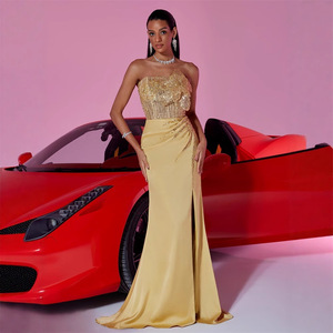 buy cheap bridesmaid dresses online Chic Long A-line V-neck Satin Lace Backless Bridal Dresss main image 1