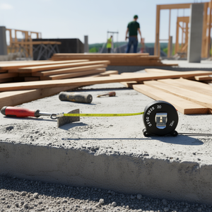 Cinta métrica retráctil amarilla de 20 m con gancho para medir - Product Image 3