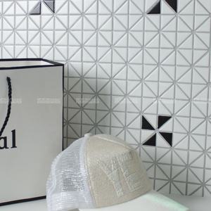 Tuiles de mosaïque pour designer d'intérieur, motif <span class=keywords><strong>moulin</strong></span> à vent triangulaire, noir et blanc, pour crédence de cuisine, sol de salle de bain, décoration murale - Product Image 3