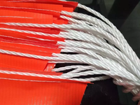 Drapeau durable de banderole d'avertissement de fanion de triangle de sécurité routière avec la corde blanche en nylon