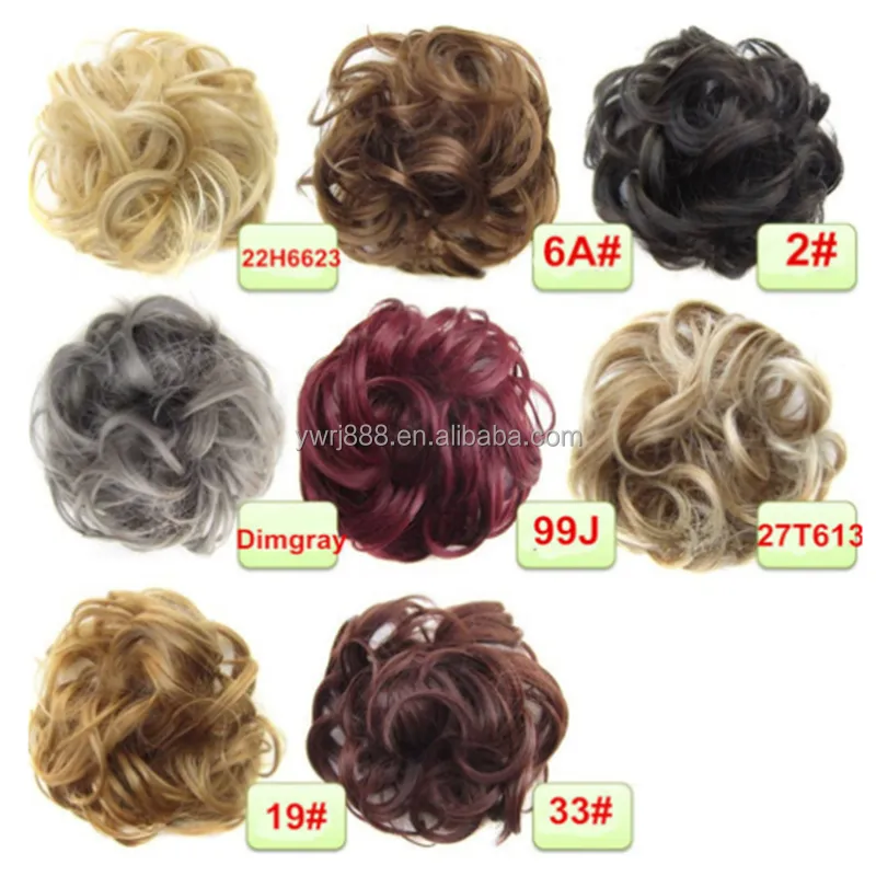 Synthetic Messy Scrunchie Elastic Band Big Hair Bun Curly Hairpiece Hair Ponytails Extensions Synthetic Hair Bun for Women