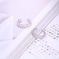 S925 Sterling Silver Taille Réglable Fleur Noeud En Forme De Coeur Doigt Anneau D'orteil Ouvert