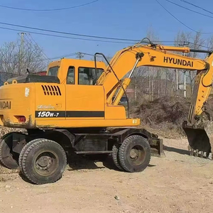 Machinerie de construction d'occasion, excavatrice sur roues Hyundai 150w-7, excavatrice sur roues d'occasion de 15 tonnes, Hyundai 150w-7 - Product Image 1