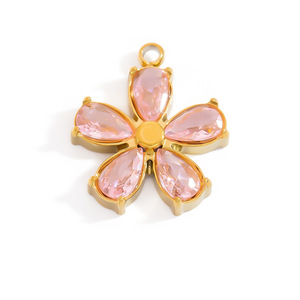 Abalorios de Acero Inoxidable con Temática de Amor, Patrón Benefactor, Formas Mixtas, Circonita Cúbica, Accesorios DIY para Hacer Collares, 18K - Product Image 5