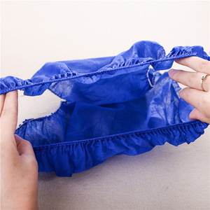 Sous-vêtements jetables non tissés bleus à couche unique pour hommes, pantalons de bain pour massage des pieds, salon de beauté, sauna - Product Image 6