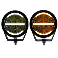 Phare de travail LED moderne 5'' E-MARK 60W double ambre/blanc DRL IP68 9-32V, feux de conduite et projecteur pour 4x4, camions et SUV tout-terrain