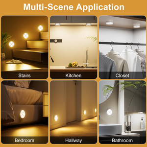 Under Cabinet Lighting, Rechargeable Motion <b>Sensor</b> Puck <b>Lights</b> <b>with</b> Remote, 3 Color Temper, Magnetic Stick on <b>Light</b> for Kitchen - Product Image 6