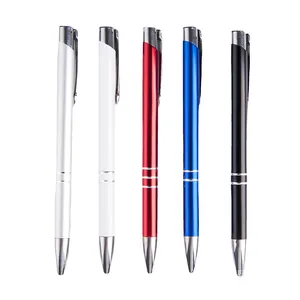 Stylo à bille personnalisé en métal et aluminium avec logo personnalisé imprimé gravé au laser Logo de marque