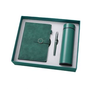Cuaderno de Cuero PU Gris Promocional al por Mayor para Regalos, Diario Personalizado, Set de Regalo con Termo y Botella de Agua - Product Image 4