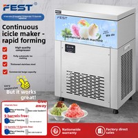 Machine à glace pilée commerciale FEST, type flocon de neige, avec options multi-barils (6/9/12/15 barils) et panneau de commande numérique