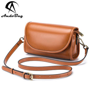 Sacs à bandoulière AndoBag pour femmes, sacs carrés petits en cuir de vache véritable, deux sangles, 3006 - Product Image 1