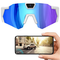 Lunettes de soleil sportives avec caméra intelligente, enregistrement vidéo HD 1080P, lunettes de cyclisme polarisées, protection contre le vent et les UV, matériau ABS/silicone
