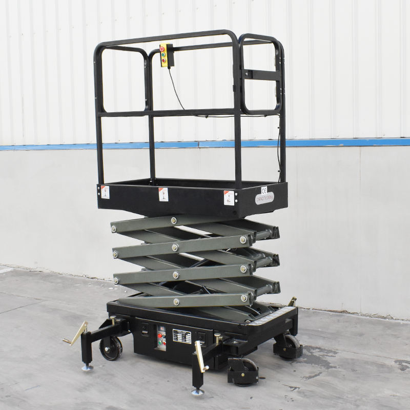 4 Wheeled Self Propelled Electric Mini Mobile Aerial Elevating Scissor ...