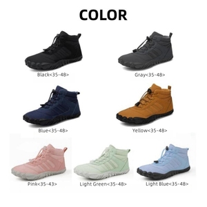 <span class=keywords><strong>Botas</strong></span> informales resistentes al <span class=keywords><strong>agua</strong></span> con forro de piel, <span class=keywords><strong>botas</strong></span> descalzas con punta ancha y cero caídas, <span class=keywords><strong>botas</strong></span> de senderismo para nieve de invierno - Product Image 3