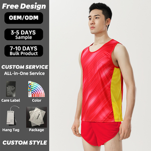 Breathable Mesh <b>Running</b> <b>Singlet</b> Performance Track and Field Athletic Competition Tank Top Lightweight Quick Dry Sportswear - Product Image 1
