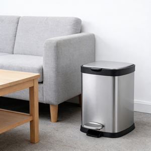 Cubo de <span class=keywords><strong>Basura</strong></span> con Pedal Warmiehomy de 50L, Acero Inoxidable, Cubos Interiores, Sellado Anti-Olores, Tapa de Cierre Silencioso para Uso <span class=keywords><strong>en</strong></span> Interiores, Cocina y Sala de Estar - Product Image 4