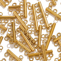 Accessoires de bijouterie en acier inoxydable électroplaqué : fermoirs pour colliers et bracelets, connecteurs de pendentifs, breloques DIY, éléments de conception totem