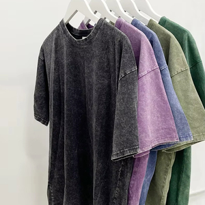 Camisetas personalizadas lavadas con ácido para hombre, camisetas vintage desgastadas lavadas, camiseta de peso pesado de tu propia marca de alta calidad - Product Image 1