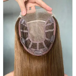 2023 New Design Virgin Hair Mini Wig European Blonde Human Hair Topper For Women Lace Front/Full Lace Toppers Toupee