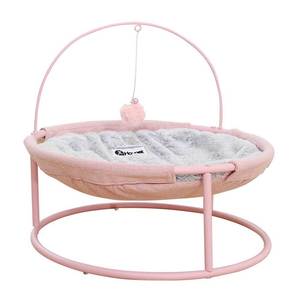 Pieghevole letto rialzato Pet Pet accogliente in rete elevata per gatti <span class=keywords><strong>amaca</strong></span> letto <span class=keywords><strong>lettino</strong></span> con palla di peluche giocattolo con erba gatta - Product Image 6