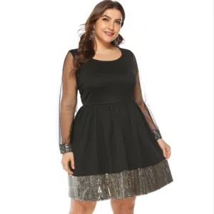 Vestido de oficina de talla grande para mujer, ropa de talla grande XXXL