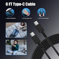 Für Original PD 45W Schnellladegerät mit Einziehbarem 2-Port-Typ-C-Kabel für Mobiltelefone