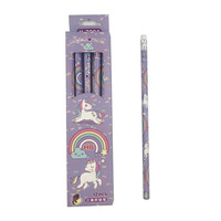 Crayons en bois de dessin animé promotionnels en gros pas chers, logo personnalisé, paquet de 12 branches, crayons en bois naturel