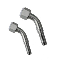 Conector Hembra JIC de 74 Grados, Tipo SE/VT, Estándar EATON, de Acero al Carbono Plateado, para Mangueras Hidráulicas, Nuevo