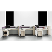 Poste de travail de bureau de bonne qualité pour 4 personnes Bureau de poste de travail de module pour l'espace de travail