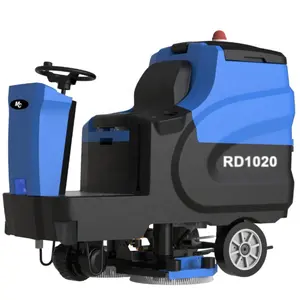 Secador de fregado de suelo Industrial automático Ride on, máquina de limpieza de raspado de suelo de azulejo comercial RD1020
