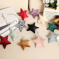 Ornements de Noël en velours rembourrés de qualité supérieure, étoiles suspendues en velours de luxe, pendentifs en forme d'étoile en peluche pour cadeau de Noël
