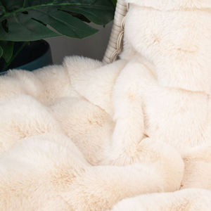 Couverture en fausse fourrure OEM personnalisée, textile de maison de luxe, couverture en fausse fourrure plissée double face pour lit d'hiver - Product Image 5